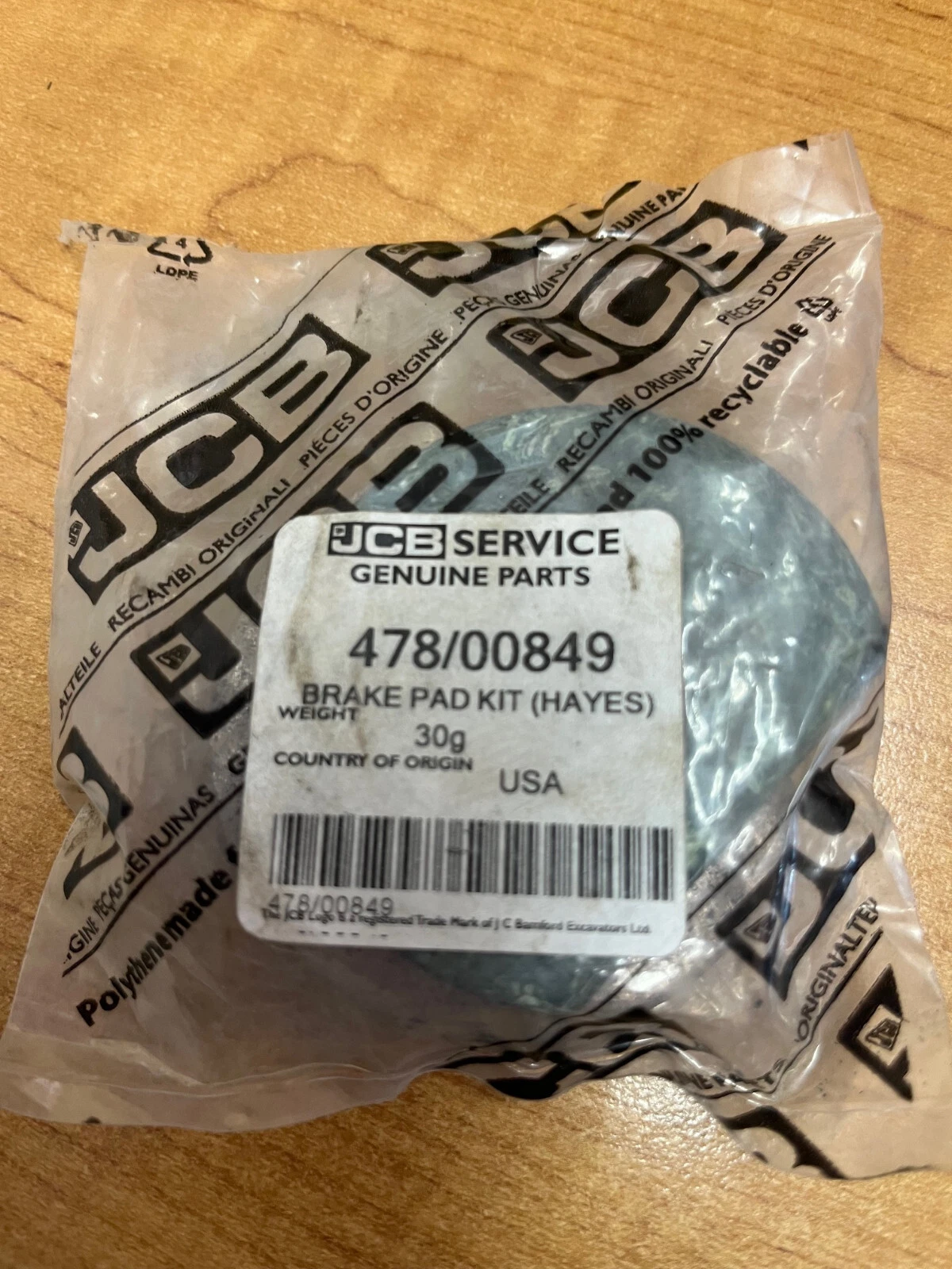 jcb brake pad kit: 478/00849 jcb brake pad kit: 478/00849